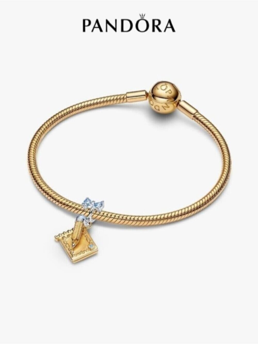 Pandora Bridgerton Dance Card & Pencil Dangle Charm - Picture 3 of 7